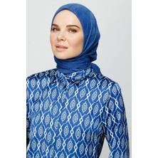 Mooncorn Indigo Piliseli Bambu Eşarp
