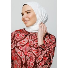 Mooncorn Beyaz Piliseli Bambu Eşarp