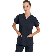 BRL Üniforma Lacivert Likralı Doktor ve Hemşire Forması Unisex Cerrahi Takım | Brl Scruble