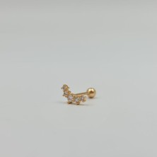 Cerrahi Çelik Taşlı Küpe Tragus Helix Kıkırdak Piercing