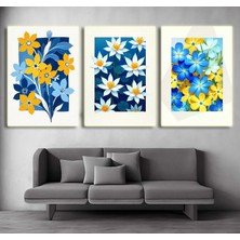 Aktüel Matisse - Boho - Art Deco - Soyut - Doğa ( 3 Lü Çerçevesiz ) Poster - Afiş - Tablo KR2C00297/