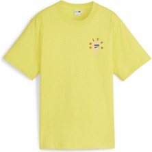 Puma Downtown Relaxed Graphic Tee Lime Sheen
