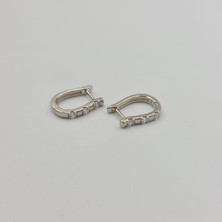 Damla Modeli Taşlı J Küpe