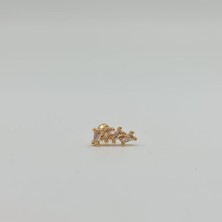 Cerrahi Çelik Beyaz Taşlı Küpe Tragus Helix Kıkırdak Piercing