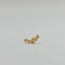 Cerrahi Çelik Taşlı Küpe Tragus Helix Kıkırdak Piercing