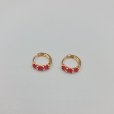 Vıp Xupıng Pembe Mini Halka Küpe