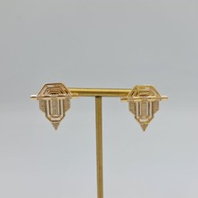 Gold Çelik Serenay Serisi Taşlı Kadın Küpe