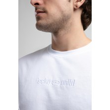 ECKO UNLTD Empıre Beyaz Bisiklet Yaka Nakışlı Standard Fit Erkek Tshirt