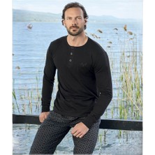 Aydoğan 3443 Erkek Modal Patlı Uzun Kollu Pijama Takım
