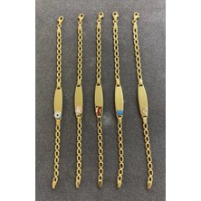 ÇGK KUYUMCULUK Çocuk Künye Altın Bileklik CGKBLK0197