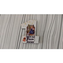 1 Yaş Ahşap Mdf Magnet – Kişiye Özel Doğum Günü Hatırası 7 Cm Fotoğraflı Magnet 25 Adet