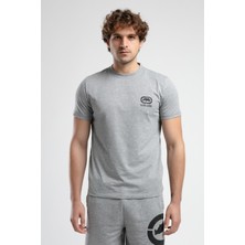 ECKO UNLTD Corınth Gri Bisiklet Yaka Baskılı Standard Fit Erkek Tshirt