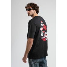 ECKO UNLTD Bryant Antrasit Bisiklet Yaka  Oversize  Erkek Tshirt