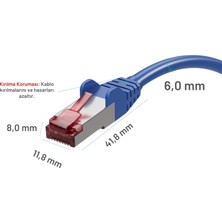 Irenıs 25 cm Cat 6A Kablo, S/ftp Ethernet Data Center Patch Kablo