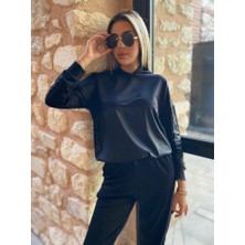MRT Concept Kadın Uzun Kollu Kapüşonlu Oversize Sweat ve Pantolon Ikili Takım