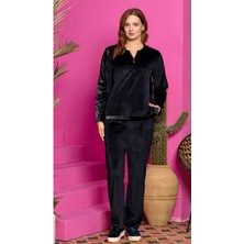 Cossy By Aqua 25308 Kadın Kadife Spor Eşofman Takım