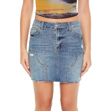 Forever 21 Denim Mini Etek