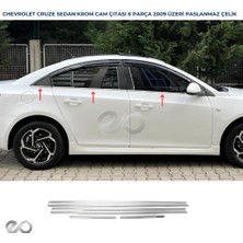 Ebal Oto Chevrolet Cruze Sedan Krom Cam Çıtası 6 Parça 2009 Üzeri Paslanmaz Çelik