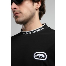 ECKO UNLTD Rockaway Siyah Bisiklet Yaka Nakışlı Oversize Erkek Tshirt