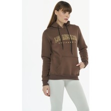 Safe Tasarım Kadın Pamuklu Içi Polarlı Kapüşonlu Sweatshirt