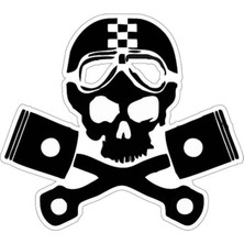 Gogo 75X70MM Kuru Kafa Yarışçı Sticker