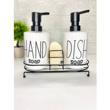 2'li 500 ml Fenomen Metal Stantlı Süngerli Pinterest Sıvı Sabunluk Mutfak Banyo