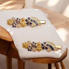 Gigi Giyim Çiçek Desenli Kadın Pens Toka