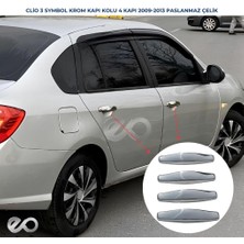 Ebal Oto Renault Clio 3 Symbol Krom Kapı Kolu 4 Prç. 2009-2013 P.çelik