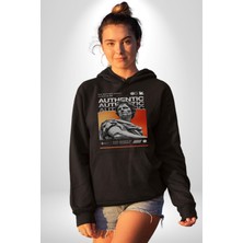 Navcoli Julius Sezar Antil Heykel Erkek Kadın Siyah Dijital Baskılı Kapüşonlu Sweatshirt Hoodie