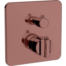 Suit U A4267426 Ankastre Termostatik Banyo Bataryası, Sıva Üstü, V-Box, Bakır