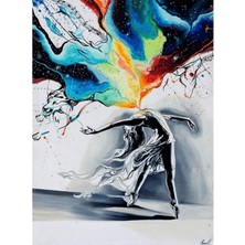 Kırmızı Ayı Renklerle Dans Sayılarla Boyama Seti Kasnaklı