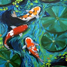 Kırmızı Ayı Renkli Balıklar Sayılarla Boyama Seti Kasnaklı