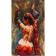 Kırmızı Ayı Mistik Dans Sayılarla Boyama Seti Kasnaklı