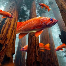 Kırmızı Ayı Orman ve Yüzen Balıklar Sayılarla Boyama Seti Kasnaklı