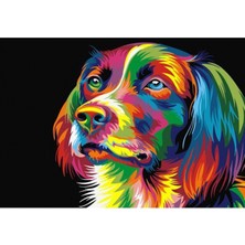 Kırmızı Ayı Renkli Köpek Sayılarla Boyama Seti Kasnaklı