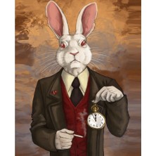 Kırmızı Ayı Tavşanın Zerafeti Sayılarla Boyama Seti Kasnaklı