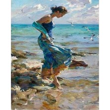 Kırmızı Ayı Denizdeki Ayaklar Sayılarla Boyama Seti Kasnaklı