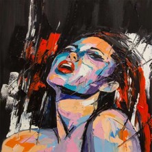 Kırmızı Ayı Şehvetli Kadın 2 Sayılarla Boyama Seti Kasnaklı