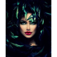 Kırmızı Ayı Yeşil Gözler Sayılarla Boyama Seti Kasnaklı