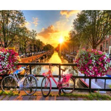 Kırmızı Ayı Bisikletle Nehir Gezintisi Sayılarla Boyama Seti  Kasnaklı