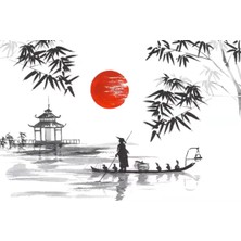 Kırmızı Ayı Japon Günlüğü Sayılarla Boyama Seti  Kasnaklı