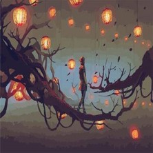 Kırmızı Ayı Düşler Ormanı Sayılarla Boyama Seti   Kasnaklı