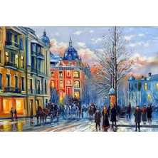 Kırmızı Ayı Bir Kış Günü Sayılarla Boyama Seti   Kasnaklı