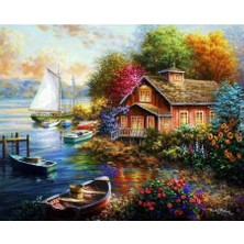 Kırmızı Ayı Hayalimdeki Evim Sayılarla Boyama Seti  Kasnaklı