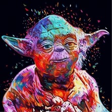 Kırmızı Ayı Starwars Yoda Sayılarla Boyama Seti Kasnaklı