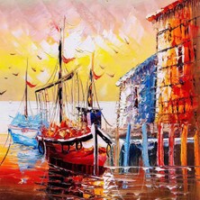 Kırmızı Ayı Kıyı Şeridi Sayılarla Boyama Seti   Kasnaklı