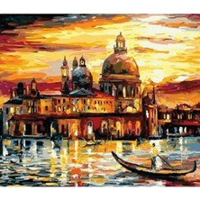 Kırmızı Ayı Venedik Gezisi 2 Sayılarla Boyama Seti Kasnaklı