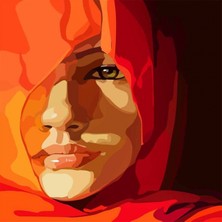 Kırmızı Ayı Hakikat Güzeli Sayılarla Boyama Seti Kasnaklı