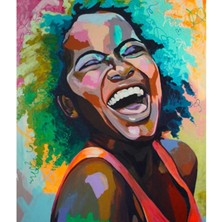 Kırmızı Ayı Afrika Kahkası  Sayılarla Boyama Seti Kasnaklı