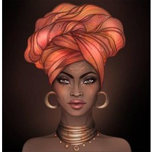 Kırmızı Ayı Afrikalı Güzel 11 Sayılarla Boyama Seti Kasnaklı